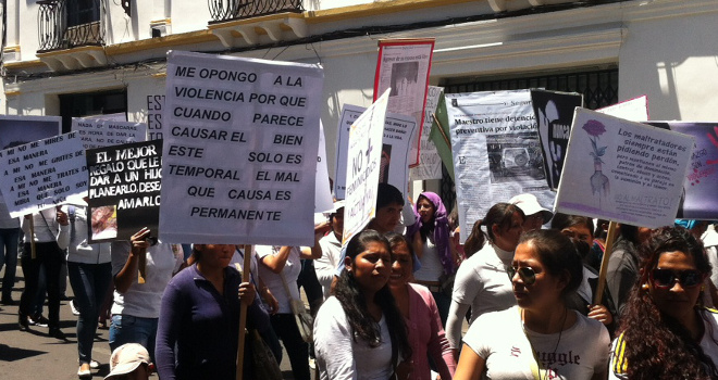 Violence against women protest, Sucre