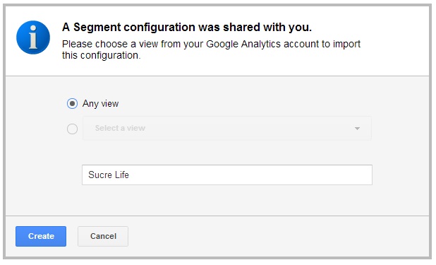 add segment - select view